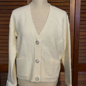 Liz Claiborne Cream Cardigan Sweater